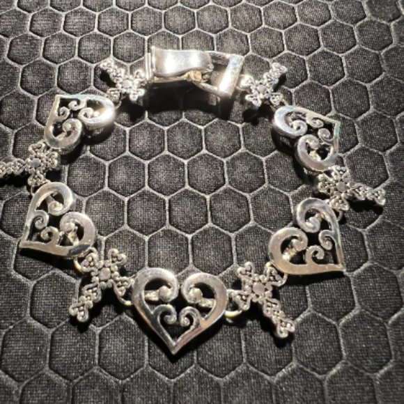 Venice By The Sea Jewelry Jewelry - Hearts And Crosses Bracelet Made of .925 Silver